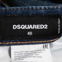 Dsquared2 Blue Washed & Distressed Denim Jeans S Waist 32"