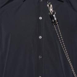 Dsquared2 Black Cotton Chain Detail Punk Shirt M