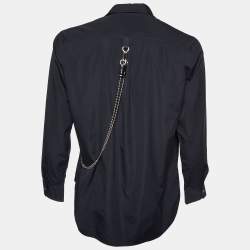 Dsquared2 Black Cotton Chain Detail Punk Shirt M