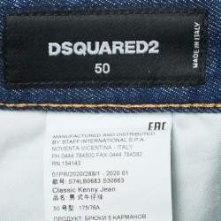 Dsquared2 Blue Crinkled & Distressed Denim Jeans L Waist 34"