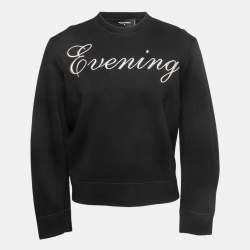 Dsquared2 Black Evening Embroidered Knit Sweatshirt M