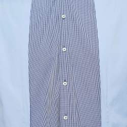 Dsquared2 Blue/Multicolor Colorblock Cotton Layered Shirt L