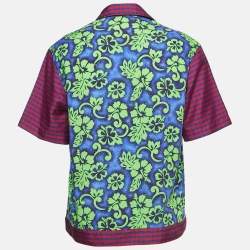 Dsquared2 Multicolor Mixed Print Viscose Short Sleeve Shirt M