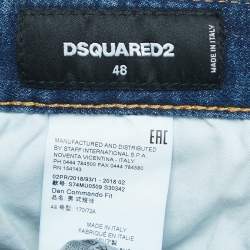 Dsquared2 Blue Distressed Ripped Denim Shorts M