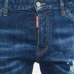 Dsquared2 Blue Distressed Ripped Denim Shorts M