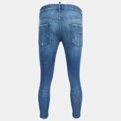 Dsquared2 Blue Distressed Ripped Denim Skinny Jeans M Waist 34" 