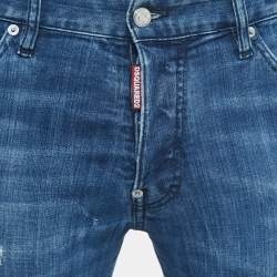 Dsquared2 Blue Distressed Ripped Denim Skinny Jeans M Waist 34" 
