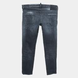 Dsquared2 Grey Distressed Denim Skinny Jeans M Waist 34"