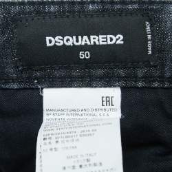 Dsquared2 Grey Distressed Denim Skinny Jeans L Waist 33"