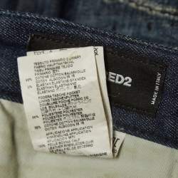 Dsquared2 Dark Blue Distressed Denim Jeans S Waist 32"