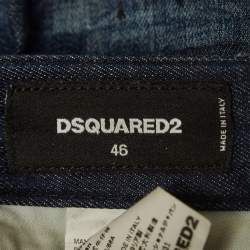 Dsquared2 Dark Blue Distressed Denim Jeans S Waist 32"