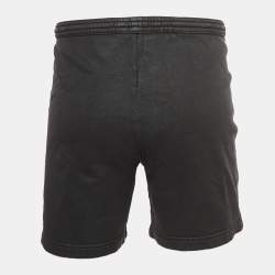 Dsquared2 Black Coated Cotton Drawstring Shorts S