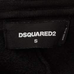 Dsquared2 Black Coated Cotton Drawstring Shorts S