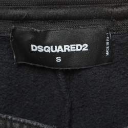 Dsquared2 Black Coated Cotton Drawstring Shorts S