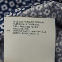 Dsquared2 Blue Print Cotton Button Front Full Sleeve Shirt XXS
