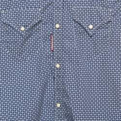 Dsquared2 Blue Print Cotton Button Front Full Sleeve Shirt XXS