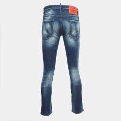 Pre Owned Dsquared2 Blue Distressed Ripped Denim Buttoned Jeans M Waist 34"