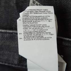 Pre Owned Dsquared2 Black Washed Distressed Denim Buttoned Jeans M Waist 32"