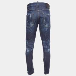 Pre Owned Dsquared2 Blue Faded Denim Slim Fit Jeans XL Waist 38''