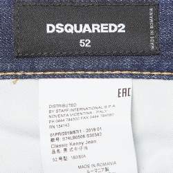 Pre Owned Dsquared2 Blue Faded Denim Slim Fit Jeans XL Waist 38''