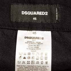 Dsquared2 Black Wool Knit Quilted Pocket Cargo Pants S
