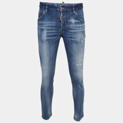 Dsquared2 Blue Distressed Denim Jeans M Waist 34"