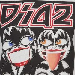 Dsquared2 White Kiss Band Print Cotton Half Sleeve T-Shirt M