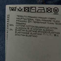 Pre Owned Dsquared2 Blue Ripped Denim Long Sleeve Shirt L