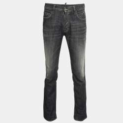 Dsquared2 Charcoal Grey Washed Denim Jeans S Waist 32"