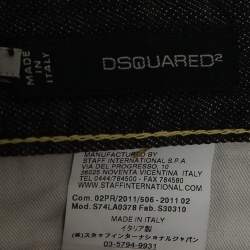 Dsquared2 Charcoal Grey Washed Denim Jeans S Waist 32"
