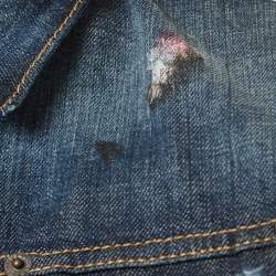 Dsquared2 Navy Blue Distressed Denim Vest M