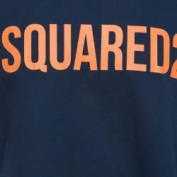Dsquared2 Navy Blue Logo Printed Cotton T-Shirt M