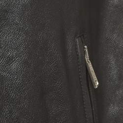 Dsquared2 Black Studded Leather Lace-Up Vest XL