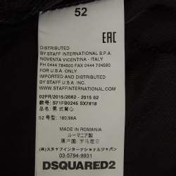 Dsquared2 Black Studded Leather Lace-Up Vest XL