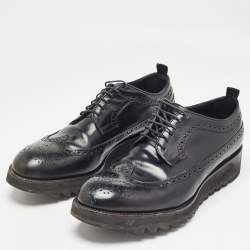 Dsquared2 Black Brogue Leather Lace Up Derby Size 44