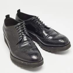 Dsquared2 Black Brogue Leather Lace Up Derby Size 44