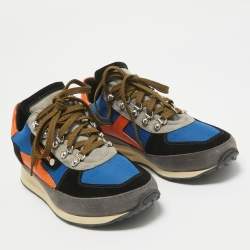 Dsquared2 Multicolor Suede & Mesh Dean Goes Hiking Lace Up Sneakers Size 43