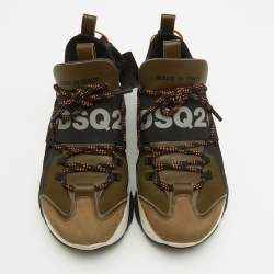 Dsquared2 Multicolor Neoprene and Suede Run Ds2 Sneakers Size 39
