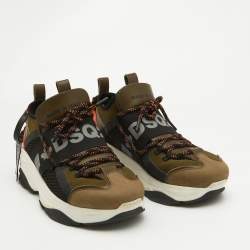 Dsquared2 Multicolor Neoprene and Suede Run Ds2 Sneakers Size 39