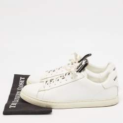 Dsquared2 White Leather Low Top Sneakers Size 45