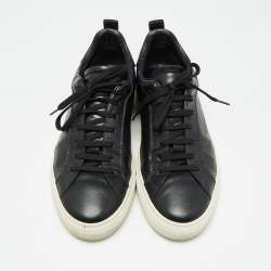 Dsquared2 Black Leather Low Top Sneakers Size 43
