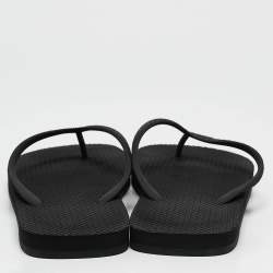 Dsquared2 Black Rubber Logo Flip Flops Size 42