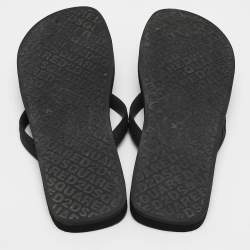 Dsquared2 Black Rubber Logo Flip Flops Size 42