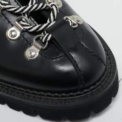 Pre Owned Dsquared2 Black Fabric and Leather Ankle Length Boots Size 44