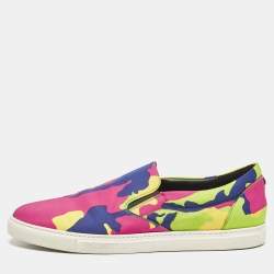 Dsquared2 Multicolor Canvas Slip On Sneakers Size 45