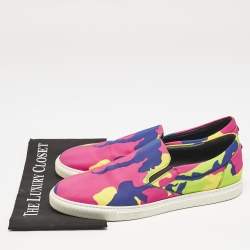 Dsquared2 Multicolor Canvas Slip On Sneakers Size 45