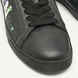Dsquared2 Black Leather Cassetta Low Top Sneakers Size 41