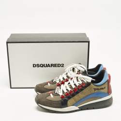 مملوكة مسبقًا حذاء رياضي ديسكويرد2 نابا وجلد ملون متعدد الألوان مقاس 43