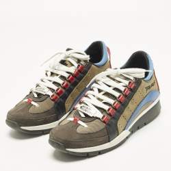 مملوكة مسبقًا حذاء رياضي ديسكويرد2 نابا وجلد ملون متعدد الألوان مقاس 43