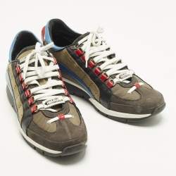 مملوكة مسبقًا حذاء رياضي ديسكويرد2 نابا وجلد ملون متعدد الألوان مقاس 43